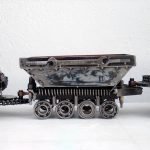 The most amazing train art sculpture made of industrial parts