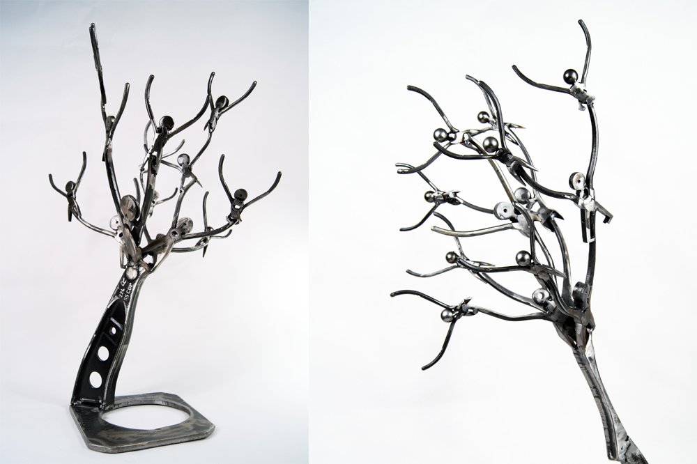 metal sculpture art for sale - tree metal art sculpture