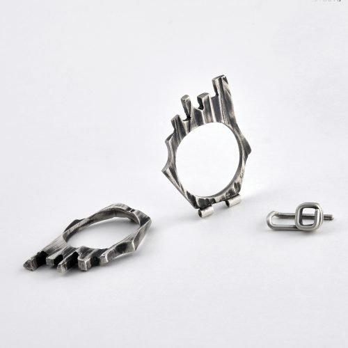 contemporary silver ring by Austricrux